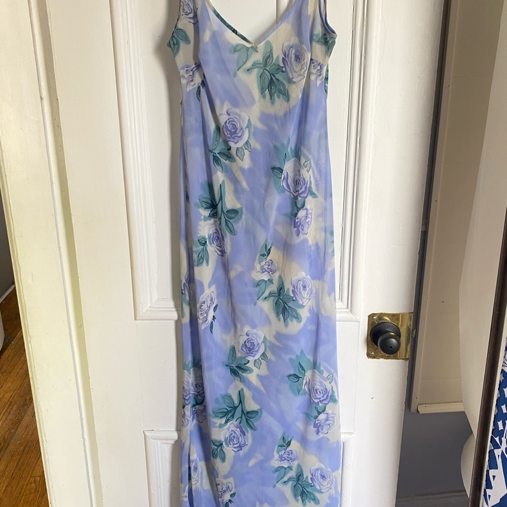 Y2k Vintage Semi Sheer Floral Slip Dress / Nightgown